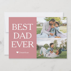 Tarjeta Festiva Nombre de foto del Día del padre de familia modern