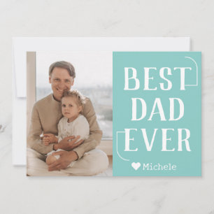 Tarjeta Festiva Nombre de foto del día del padre de familia modern