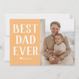 Tarjeta Festiva Nombre de foto del día del padre de familia modern