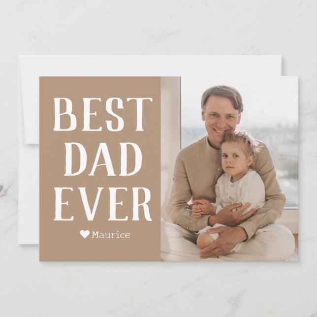 Tarjeta Festiva Nombre de foto del día del padre de familia modern (Anverso)