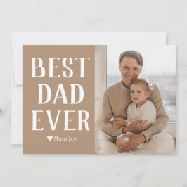 Tarjeta Festiva Nombre de foto del día del padre de familia modern