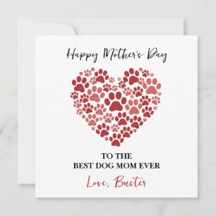 Tarjeta Festiva Nombre de perro personalizado – Feliz día de la ma