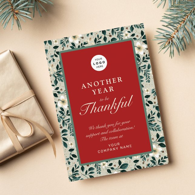 Tarjeta Festiva Nombre del logo de negocios verde rojo holgado ret (Subido por el creador)