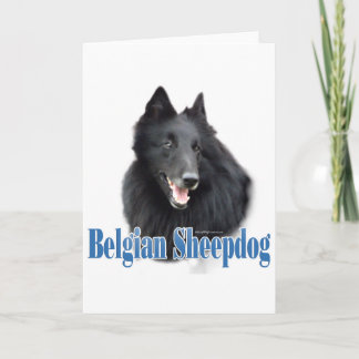 Tarjeta Festiva Nombre del perro pastor belga