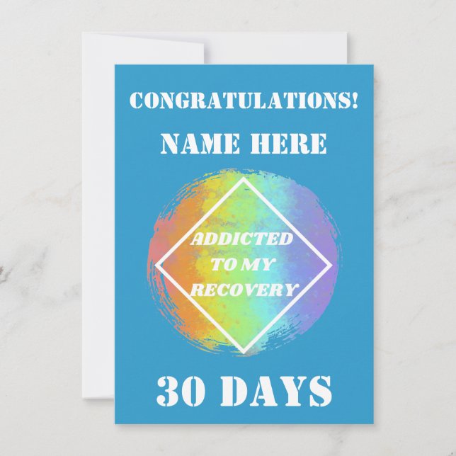 Tarjeta Festiva Nombre Personalizado/Hito MilAdictado A Mi Recuper (Anverso)