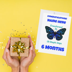 Tarjeta Festiva Nombre personalizado/hito transformado