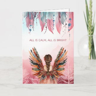 Tarjeta Festiva Non-Photo Bohemian Christmas  Folded