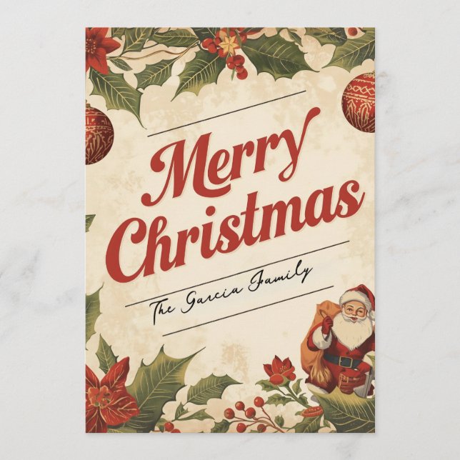 Tarjeta Festiva Non photo christmas card (Anverso)