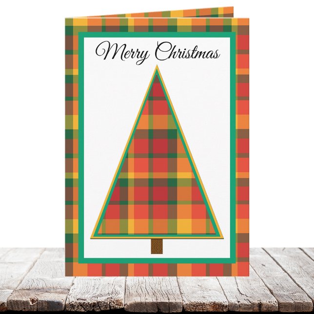 Tarjeta Festiva Non Photo Plaid Christmas Card (Subido por el creador)
