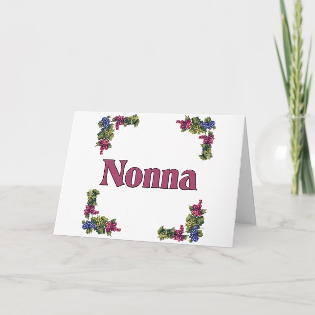 Tarjeta Festiva Nonna (abuela italiana) (Anverso)