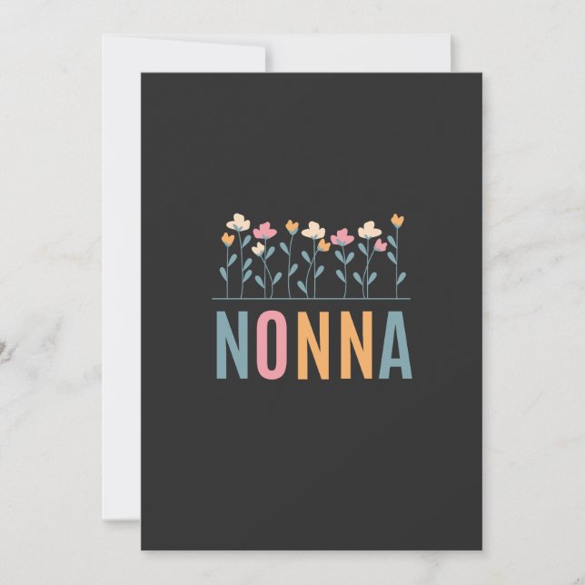 Tarjeta Festiva Nonna Floral (Anverso)