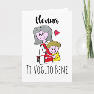 Tarjeta Festiva Nonna ti voglio bene Biglietto di auguri