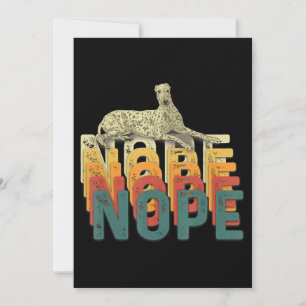 Tarjeta Festiva Nope Lazy Whippet Dog - Dog Lover Gift