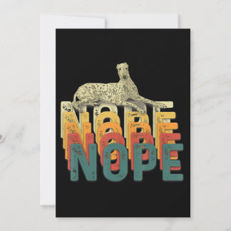Tarjeta Festiva Nope Lazy Whippet Dog - Dog Lover Gift