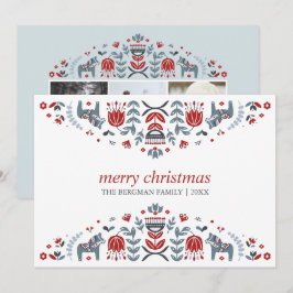 Tarjeta Festiva Nordic Folk Art | Christmas Holidays 3 Photo