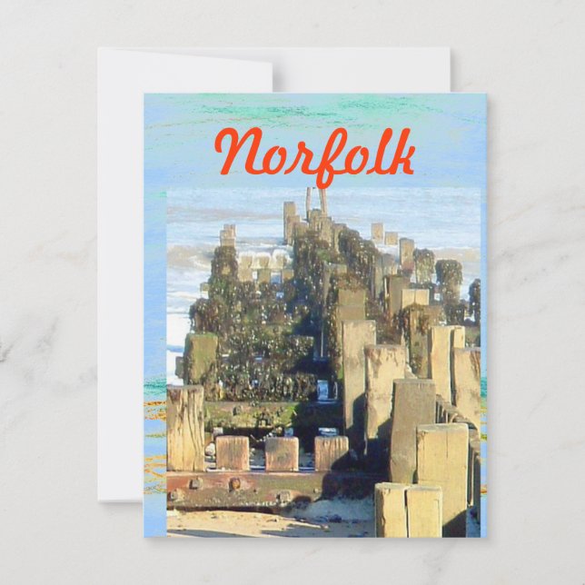 Tarjeta Festiva Norfolk Beach Phone (Anverso)