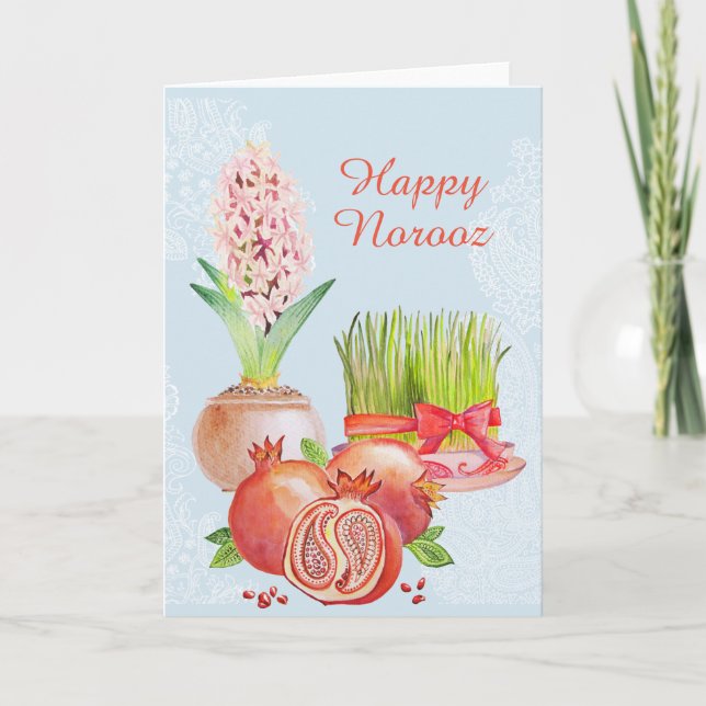 Tarjeta Festiva Norooz feliz (Anverso)