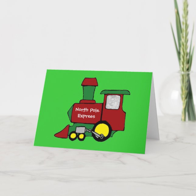 Tarjeta Festiva North Pole Express (Anverso)