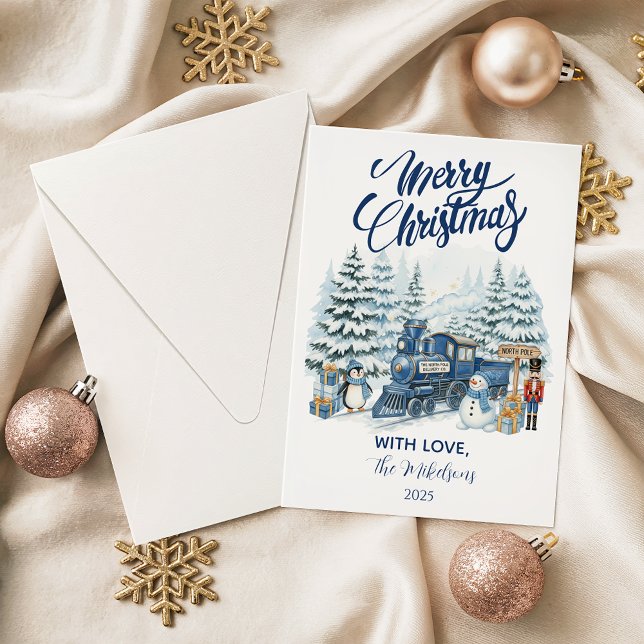 Tarjeta Festiva North Pole Express Christmas (Subido por el creador)