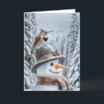 TARJETA FESTIVA NORTHERN FLICKER SNOWMAN - WONDERLAND INVIERNO<br><div class="desc">Snowman del parpadeo del norte Esta tarjeta de Navidad es un impresionante recordatorio de la belleza y la gracia durante la temporada de vacaciones. El hombre de nieve del parpadeo del norte exude una sensación de asombro y alegría, inspirándonos a todos a aceptar esta época mágica del año. Prepárate para...</div>