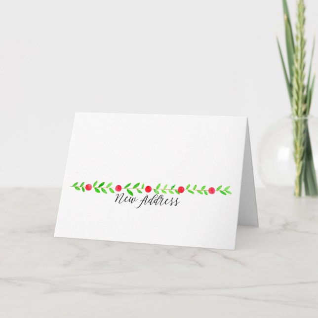 Tarjeta Festiva Nos hemos mudado/nueva dirección , Navidades de ac (Anverso)