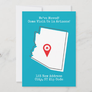 Tarjeta Festiva ¡Nos hemos mudado! Ven a visitarnos en la Invitaci