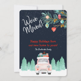 Tarjeta Festiva Nos hemos mudado y estamos moviendo a los Navidade