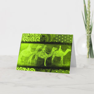 Tarjeta Festiva ¡Nosotros 3 Reyes, Verde!