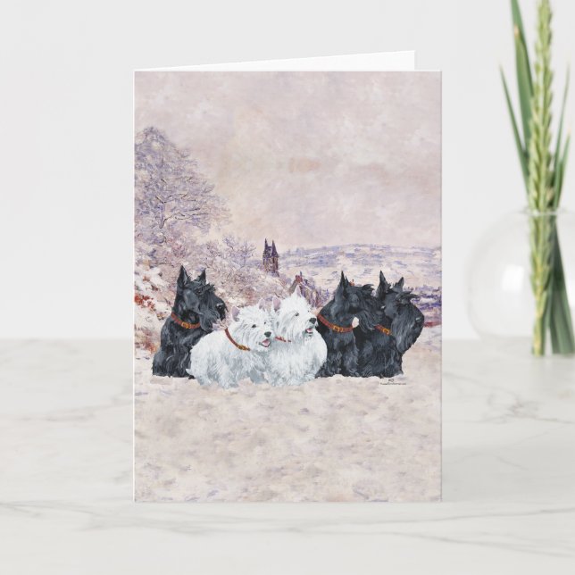 Tarjeta Festiva Nosotros Cinco Invierno (Anverso)