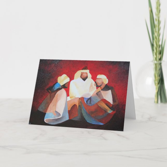 Tarjeta Festiva Nosotros Tres Reyes Los Sabios De Los Navidades (Anverso)
