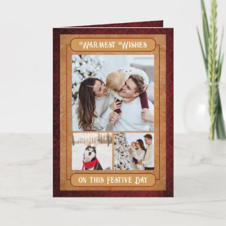 Tarjeta Festiva Nostalgic Family Christmas Card