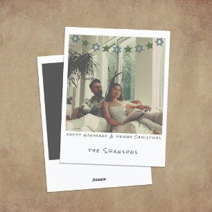 Tarjeta Festiva Nostálgica foto instantánea Hanukkah/tarjeta de Na