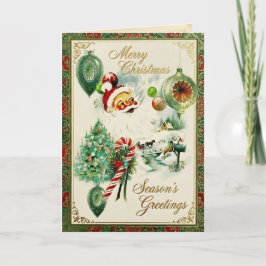 Tarjeta Festiva Nostálgico Kitschmas