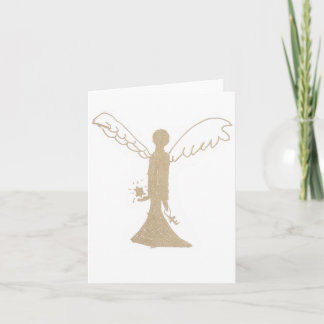 Tarjeta Festiva Notecard, ángel del oro