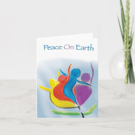 Tarjeta Festiva Notecard Peace on Earth, pintura de Brad Hines