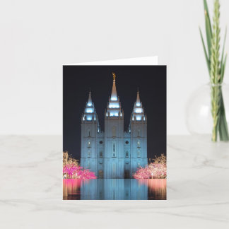 Tarjeta Festiva Notecard reflejado templo