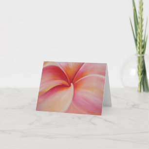 Tarjeta Festiva Notecard suave del arte de la flor del Plumeria