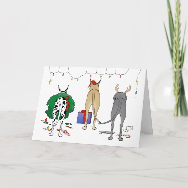 Tarjeta Festiva Nothin' Butt A Dane Navidades (Anverso)