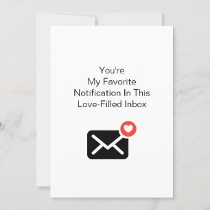 Tarjeta Festiva Notificación favorita Amor de San Valentín Anivers
