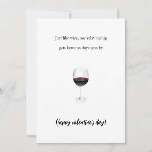Tarjeta Festiva Novedosa foto de atrás de pareja romántica de vino
