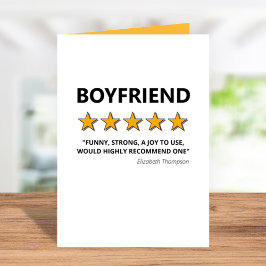 Tarjeta Festiva Novio 5 estrellas Día de San Valentín divertido