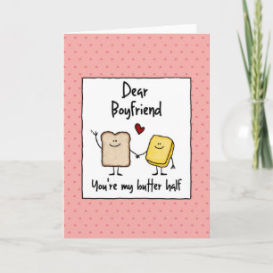 Tarjeta Festiva Novio - mitad mantequilla - El día de San Valentín