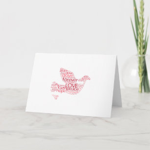 Tarjeta Festiva Nube de la palabra del día de San Valentín del