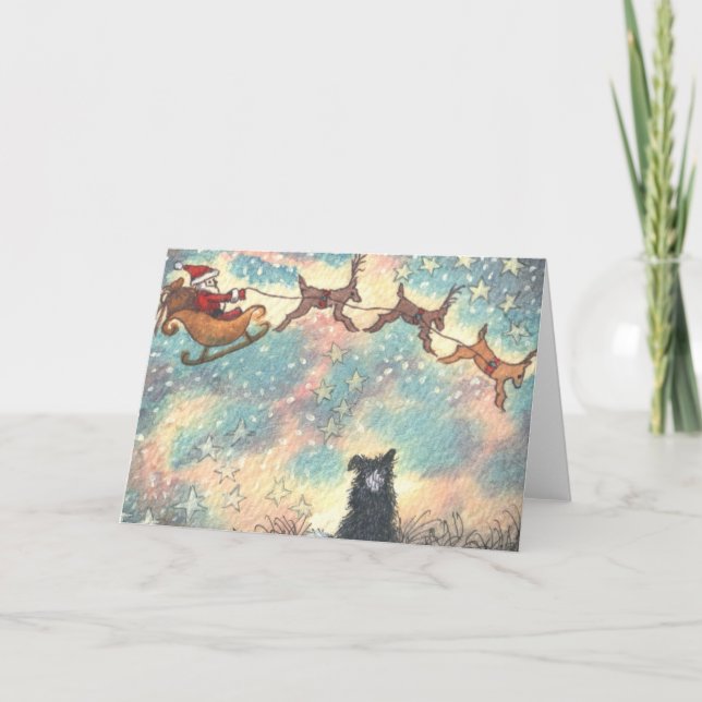 Tarjeta Festiva Nubes que se arrastran de la magia (Anverso)