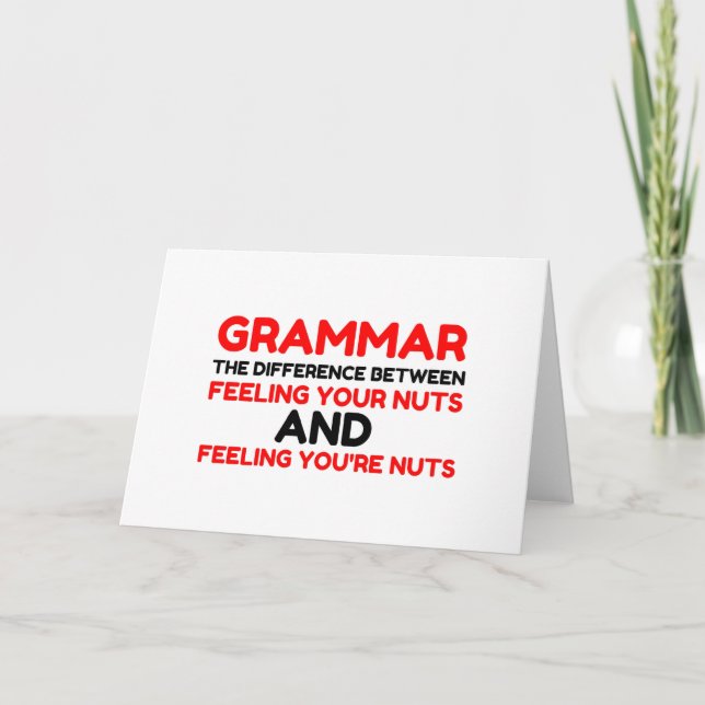 Tarjeta Festiva Nueces gramaticales (Anverso)