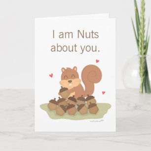 Tarjeta Festiva Nueces lindas de la ardilla sobre usted humor del