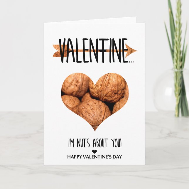 Tarjeta Festiva Nueces sobre usted el día de San Valentín (Anverso)