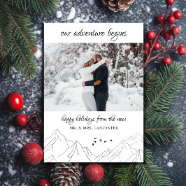 Tarjeta Festiva Nuestra aventura comienza con una nueva foto