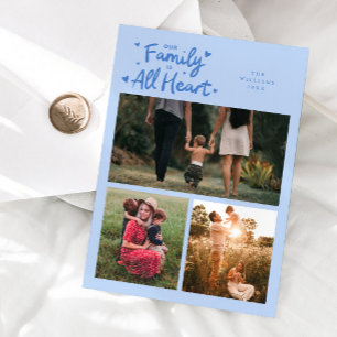 Tarjeta Festiva Nuestra Familia Todo Corazón Foto Icy Blue de San 