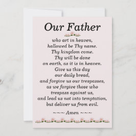 Tarjeta Festiva Nuestra plegaria padre Matthew 6:9-13 Card